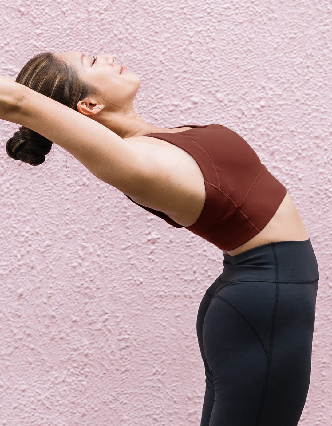 Pammy Skin Feel REmarshmellowPad™ Medium Impact Sports Bra Sports Bra Her own words SPORTS Deep Mahogany 70B