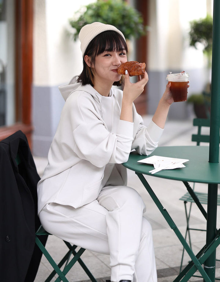 Long Sleeve Half Zip Hoodie Tops Her own words SPORTS High Rise S/M