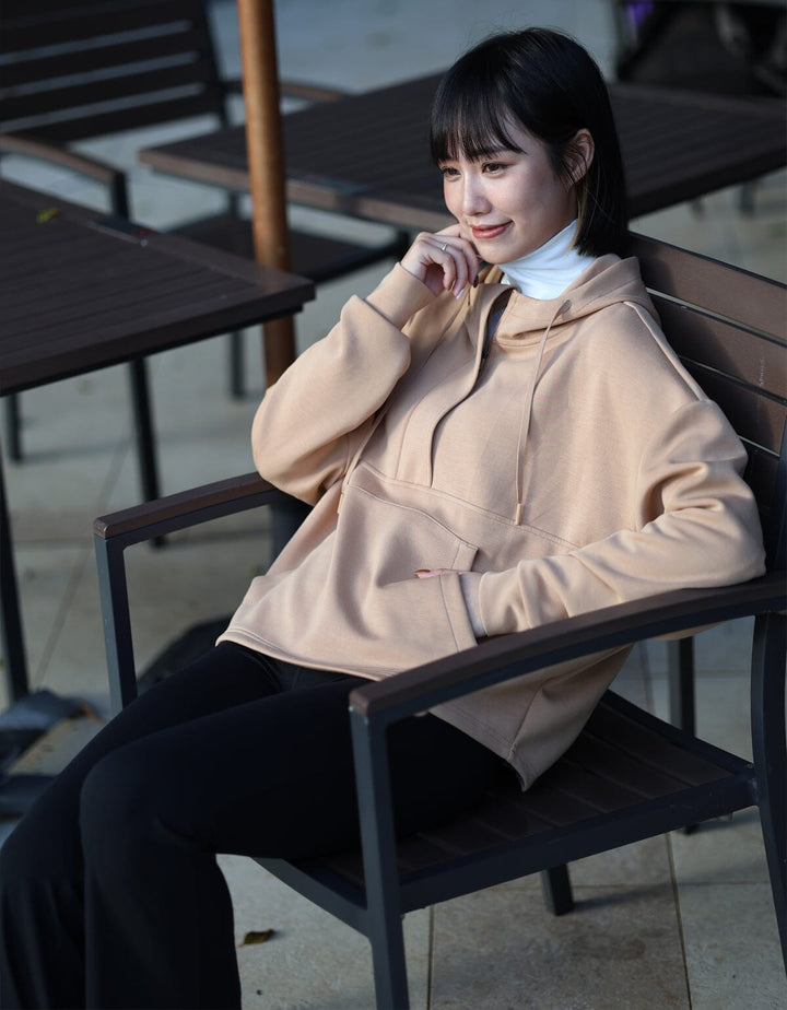 Long Sleeve Half Zip Hoodie Tops Her own words SPORTS Tanzine S/M