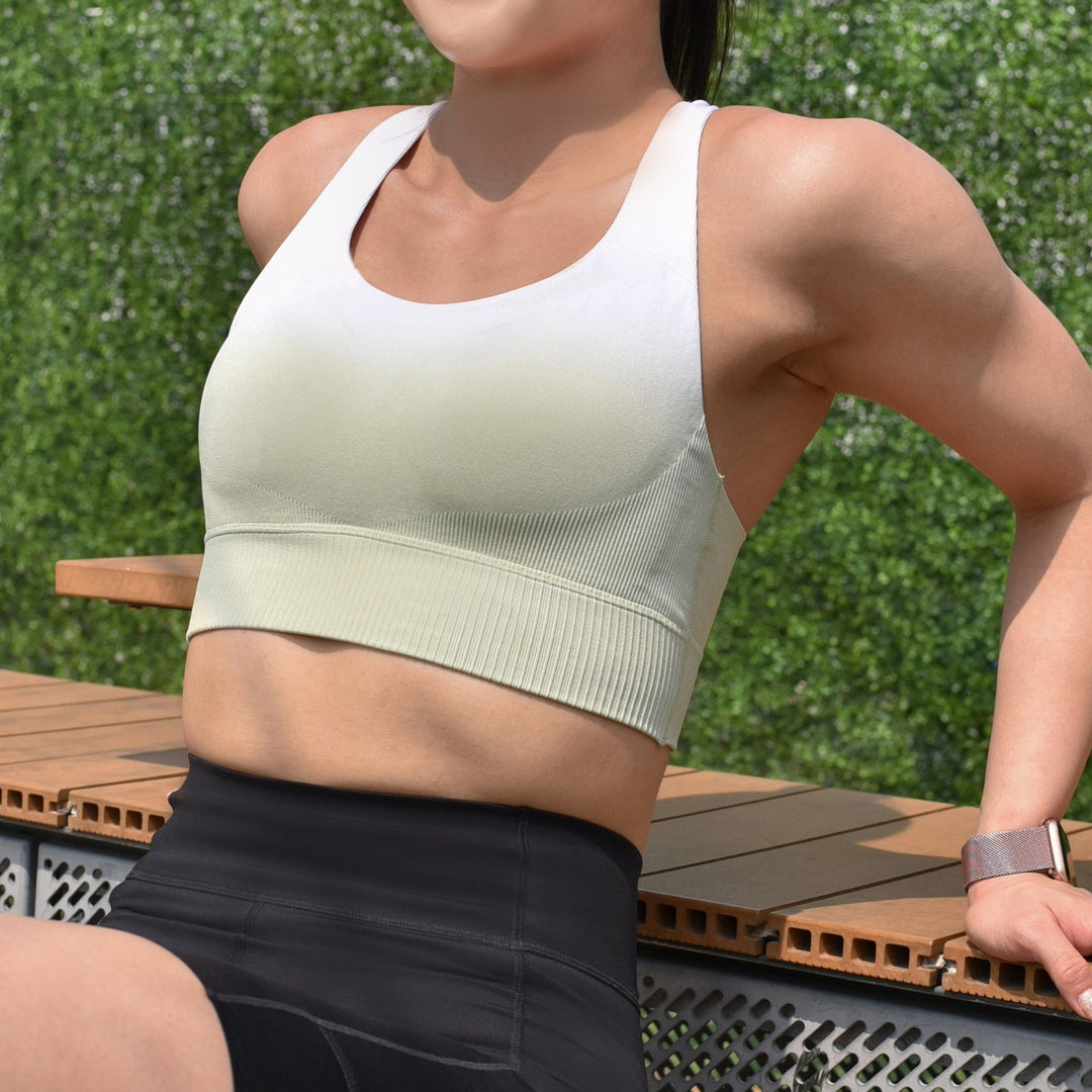 SUSTAINABLE Knit REherbafoam™ REextraSkin™ Medium Impact Sports Bra Sports Bra Her own words SPORTS