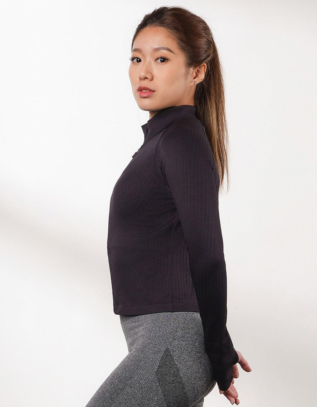 SUSTAINABLE Seamless Knit Slim Fit Crop Jacket Tops Her own words SPORTS