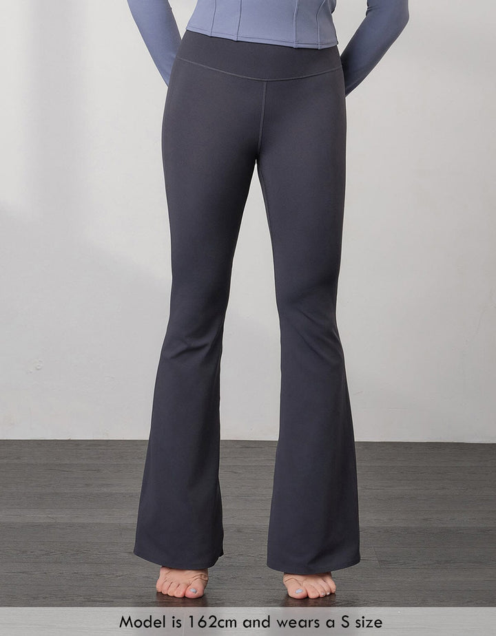HOW-EFFORTLESS REsiltech™ Back Pocket High Waist Flare Leg Full Length Flare Her own words SPORTS