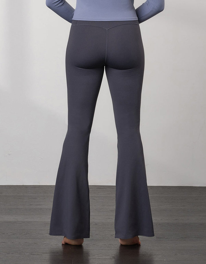 HOW-EFFORTLESS REsiltech™ Back Pocket High Waist Flare Leg Full Length Flare Her own words SPORTS