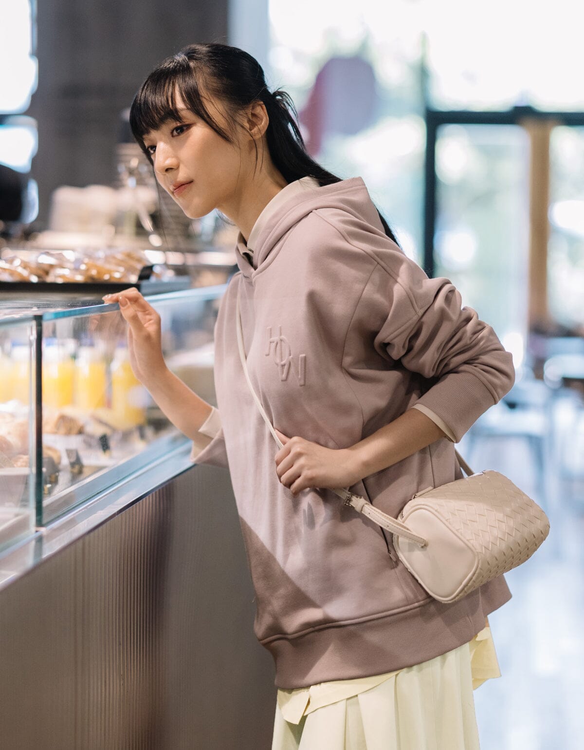 French Terry Oversized Hoodie Long Sleeve Her own words SPORTS 