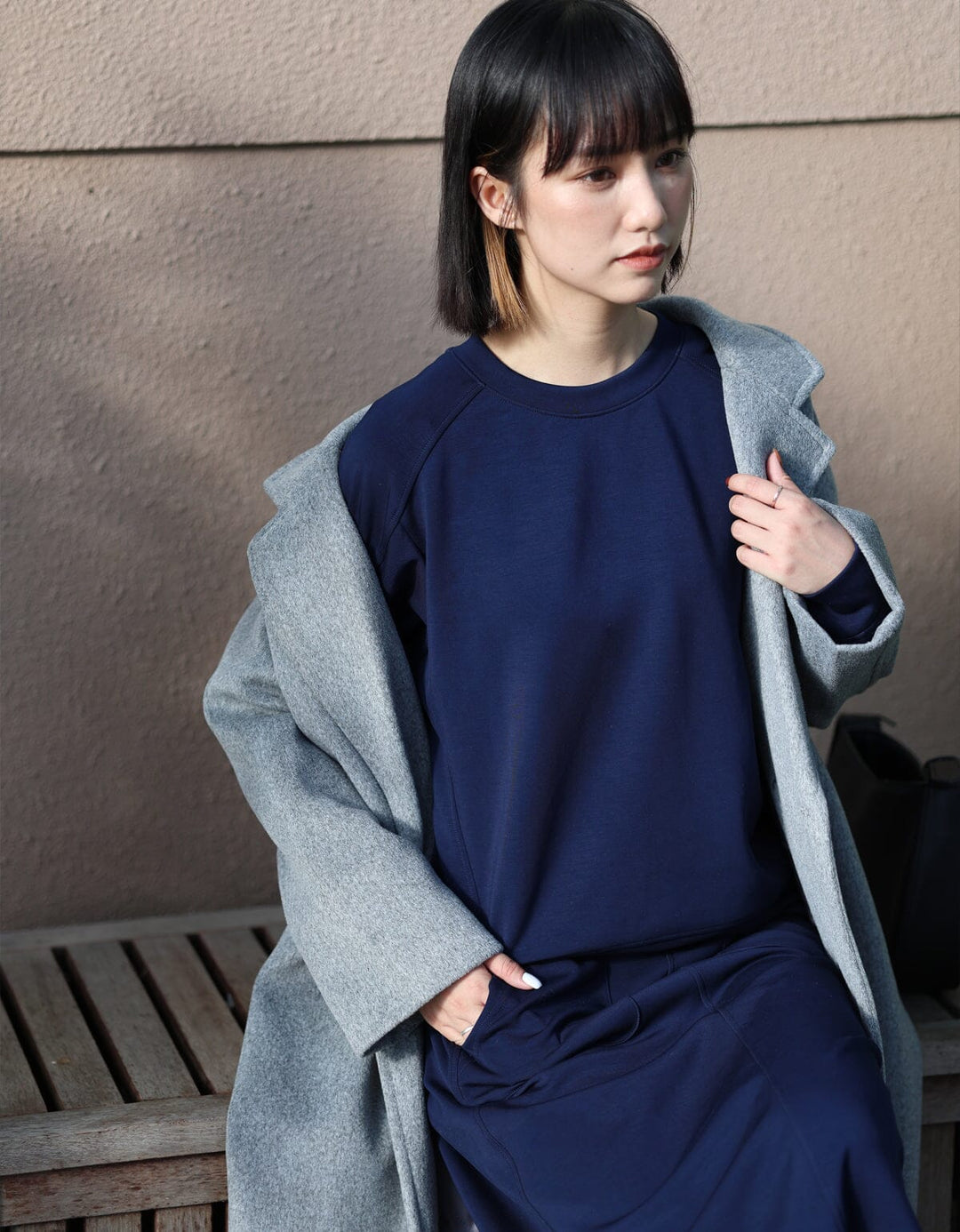 Long Sleeve Sweatshirt Long Sleeve Her own words SPORTS Night Sky S 