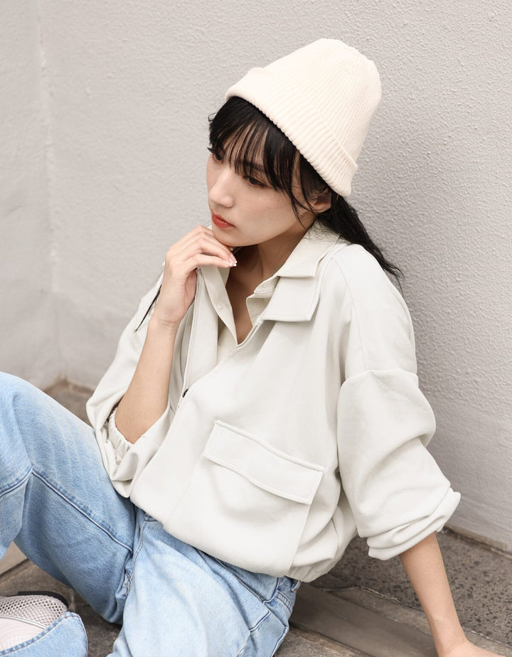 Long Sleeve Sweatshirt Jacket Jacket Her own words SPORTS 