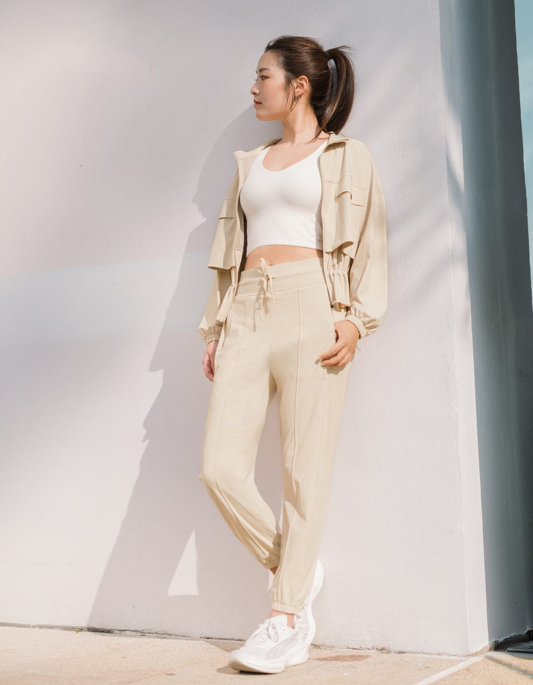 HOW-STAYDRY Adjustable Drawstring Medium Waist Cool Touch Ankle Jogger Jogger Her own words SPORTS 