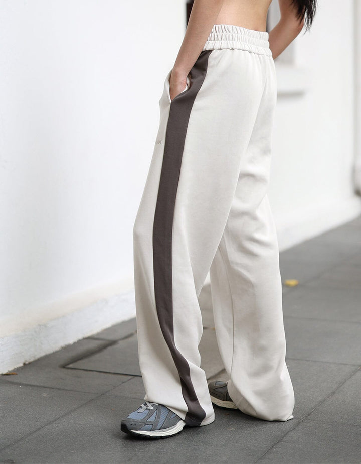 High Waist Straight Leg Full Length Pants Wide Leg Her own words SPORTS New High Rise x Magnet Grey S 