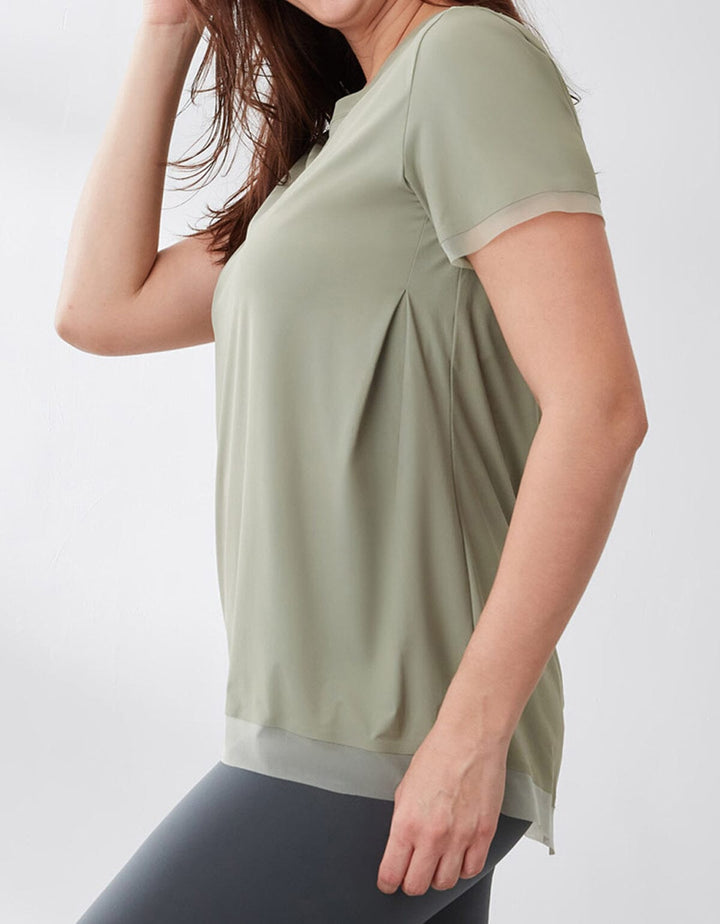 Float Lightweight UV Protection Cool Touch Short Sleeve Tee Tops Her own words SPORTS Seagrass XS 