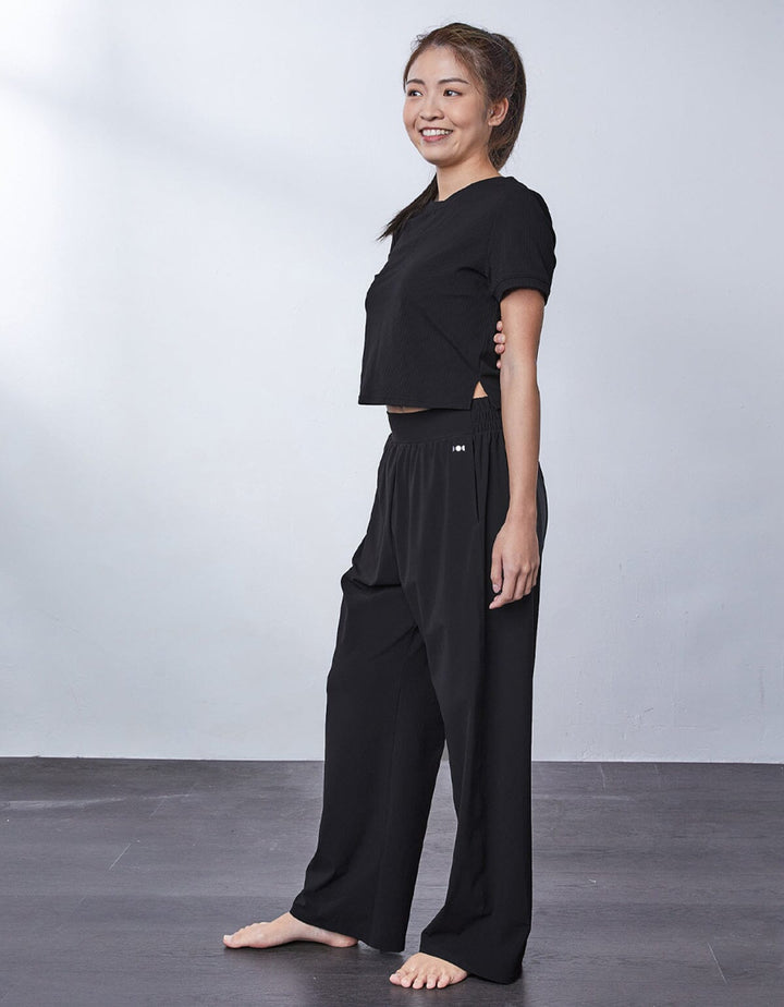 Ribbed UV Protection Short Sleeve Yoga Crop Top Crop Top Her own words SPORTS 