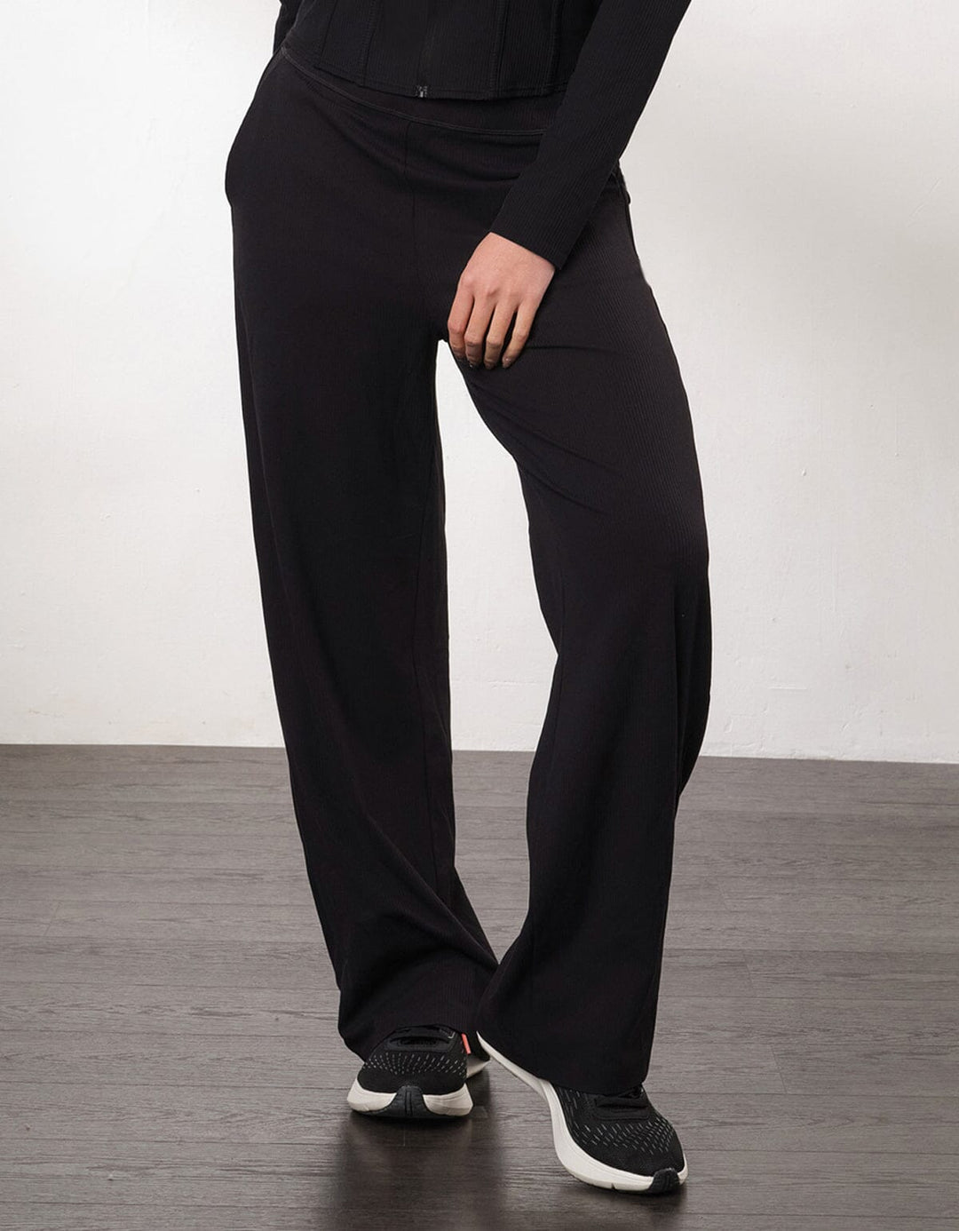 Ribbed UV Protection High Waist Straight Leg Full Length Pants Leggings Her own words SPORTS 