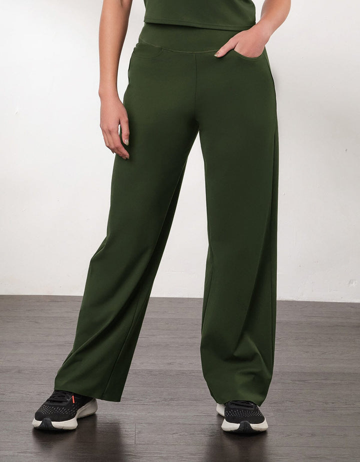 HOW-EFFORTLESS UV Protection High Waist Straight Leg Full Length Pants Pants Her own words SPORTS 