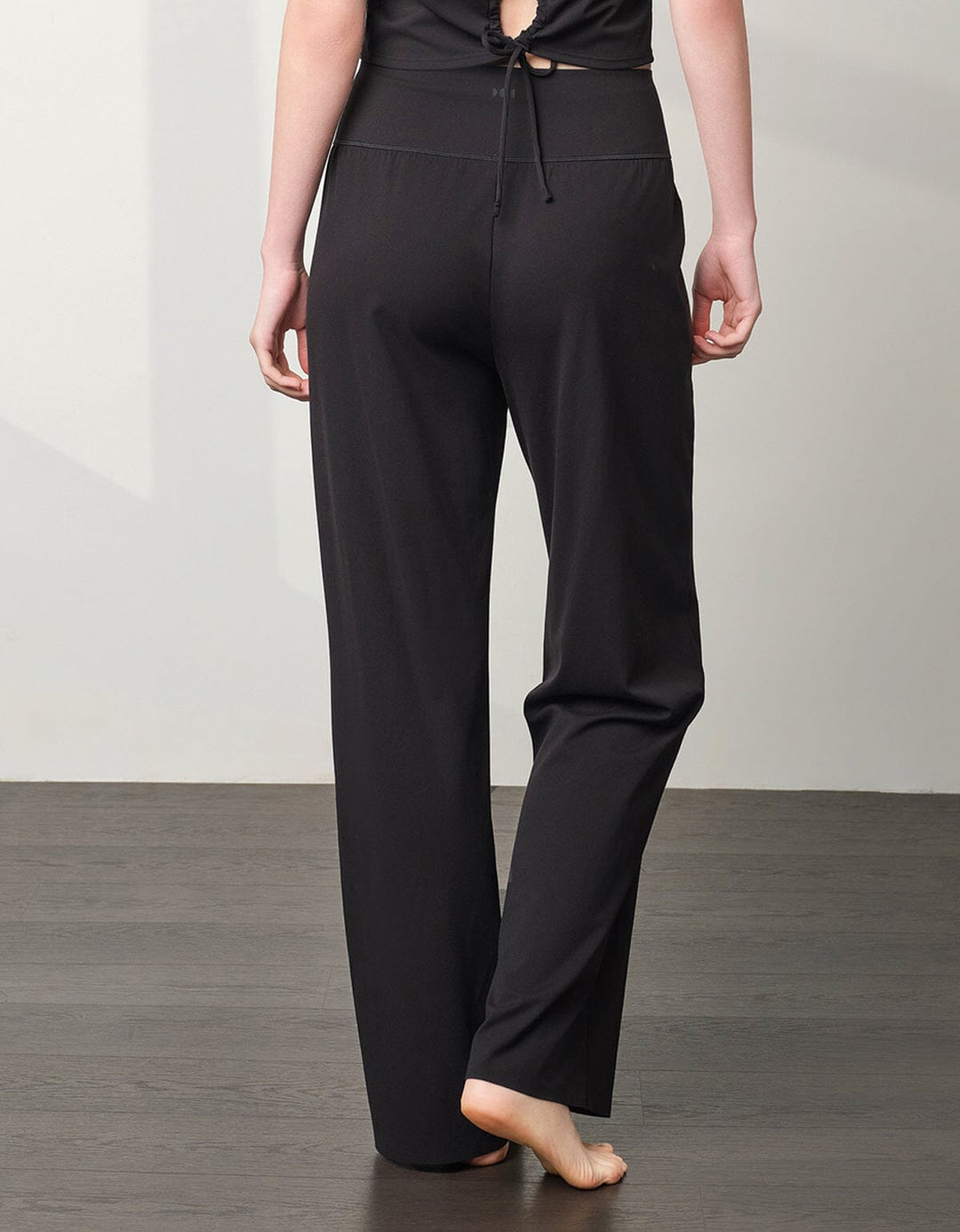 HOW-EFFORTLESS High Waist UV Protection Straight Leg Full Length Pants Wide Leg Her own words SPORTS 