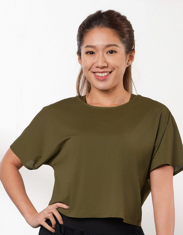 AQUA Quick Dry Mesh Crop Top Tops Her own words SPORTS 