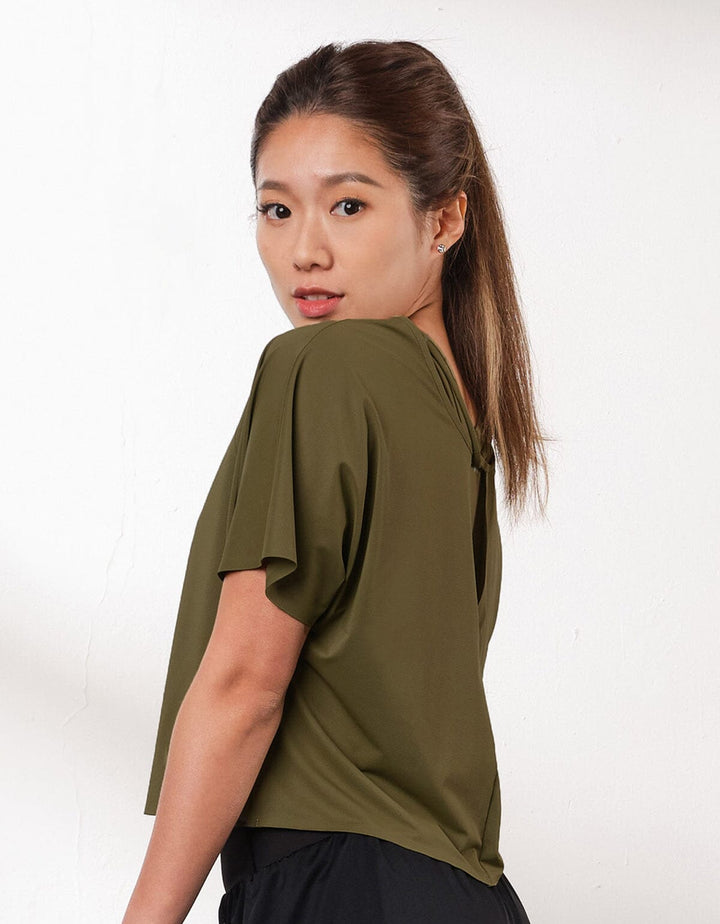 AQUA Quick Dry Mesh Crop Top Tops Her own words SPORTS Chinchilla L 