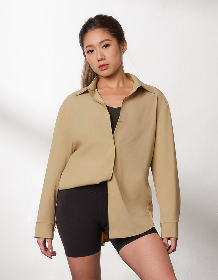 HOW- STAYDRY Iron-free breathable shirt Tops Her own words SPORTS 