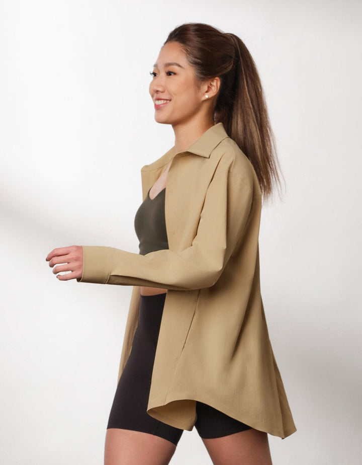 HOW- STAYDRY Iron-free breathable shirt Tops Her own words SPORTS Incense S 