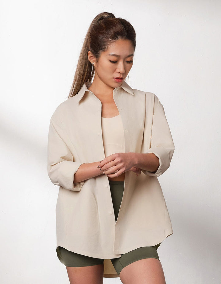 HOW- STAYDRY Iron-free breathable shirt Tops Her own words SPORTS 