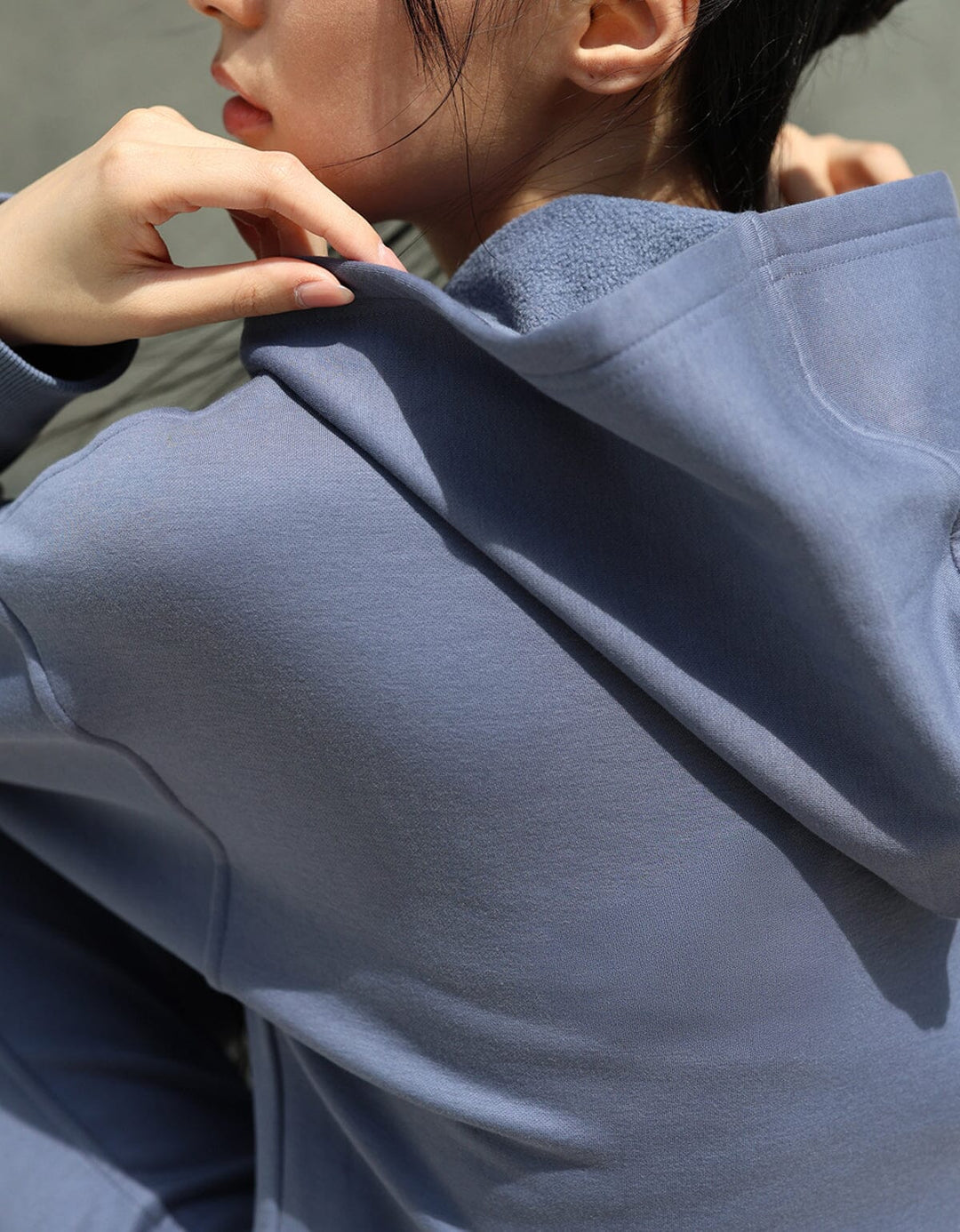 French Terry Cropped Hoodie Long Sleeve Her own words SPORTS 