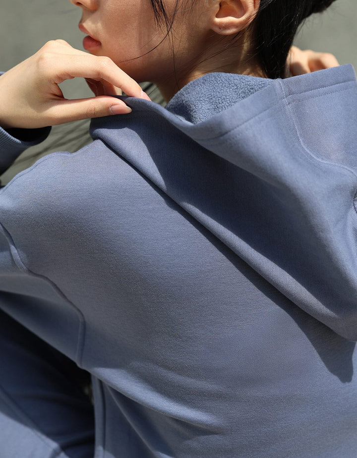 French Terry Cropped Hoodie Long Sleeve Her own words SPORTS 