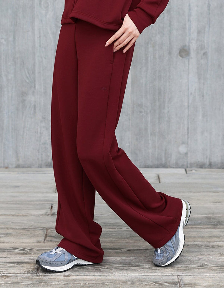 High Waist Straight Leg Full Length Pants Wide Leg Her own words SPORTS 