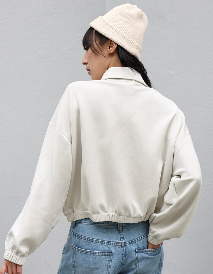 Long Sleeve Sweatshirt Jacket Jacket Her own words SPORTS 