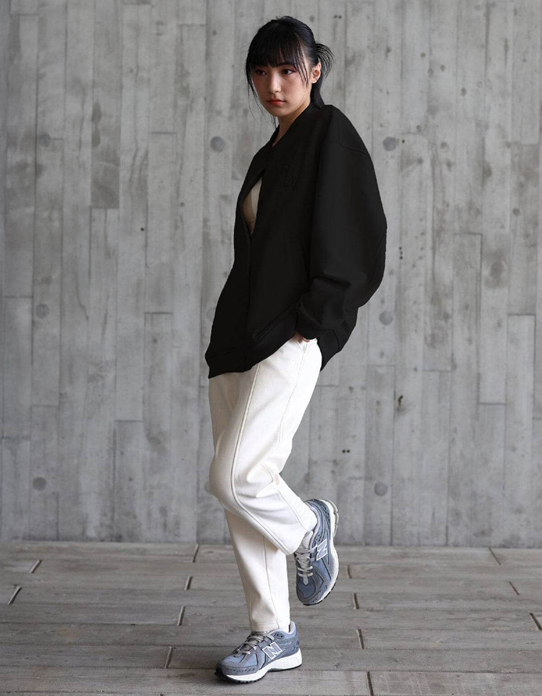 Oversized Warm Varsity Jacket Long Sleeve Her own words SPORTS 