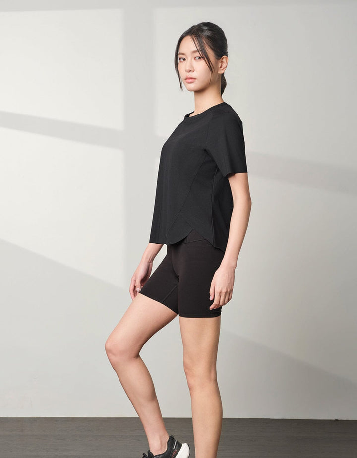 FLOAT Side Cross Short Sleeve Tops Her own words SPORTS 