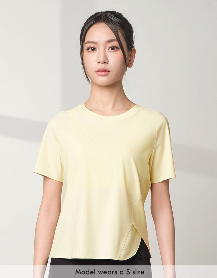 FLOAT Side Cross Short Sleeve Tops Her own words SPORTS 