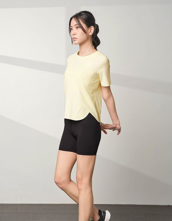 FLOAT Side Cross Short Sleeve Tops Her own words SPORTS 