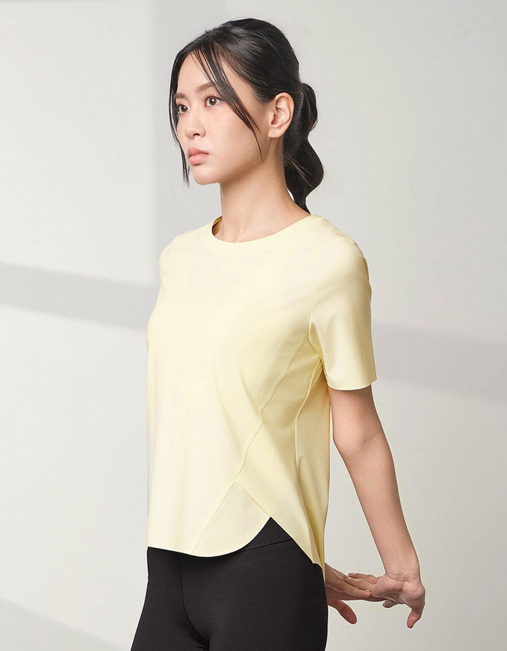 FLOAT Side Cross Short Sleeve Tops Her own words SPORTS 