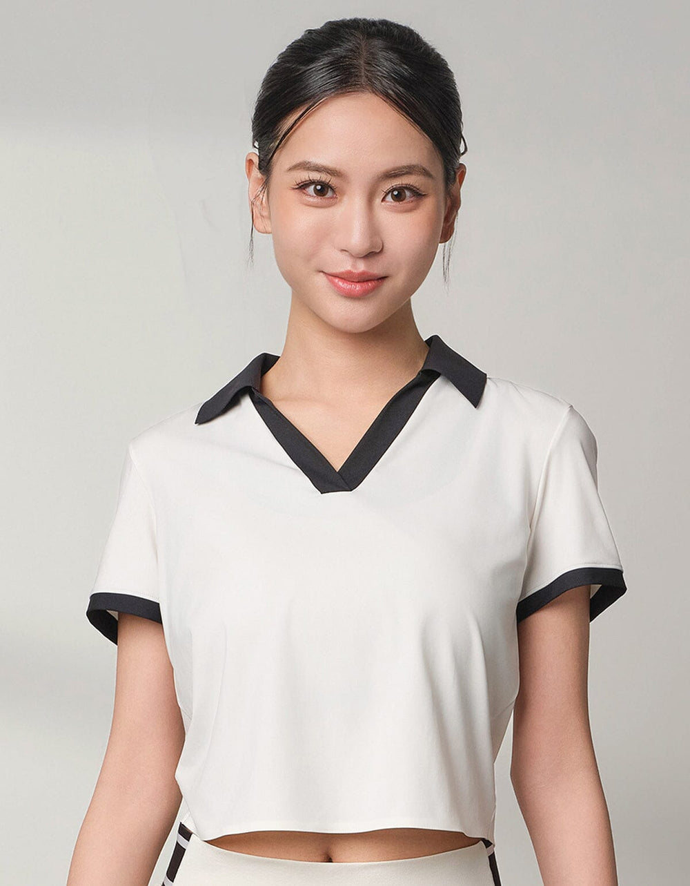 FLOAT Polo Slim Fit Contrast Crop Short Sleeve Short Sleeve Her own words SPORTS 