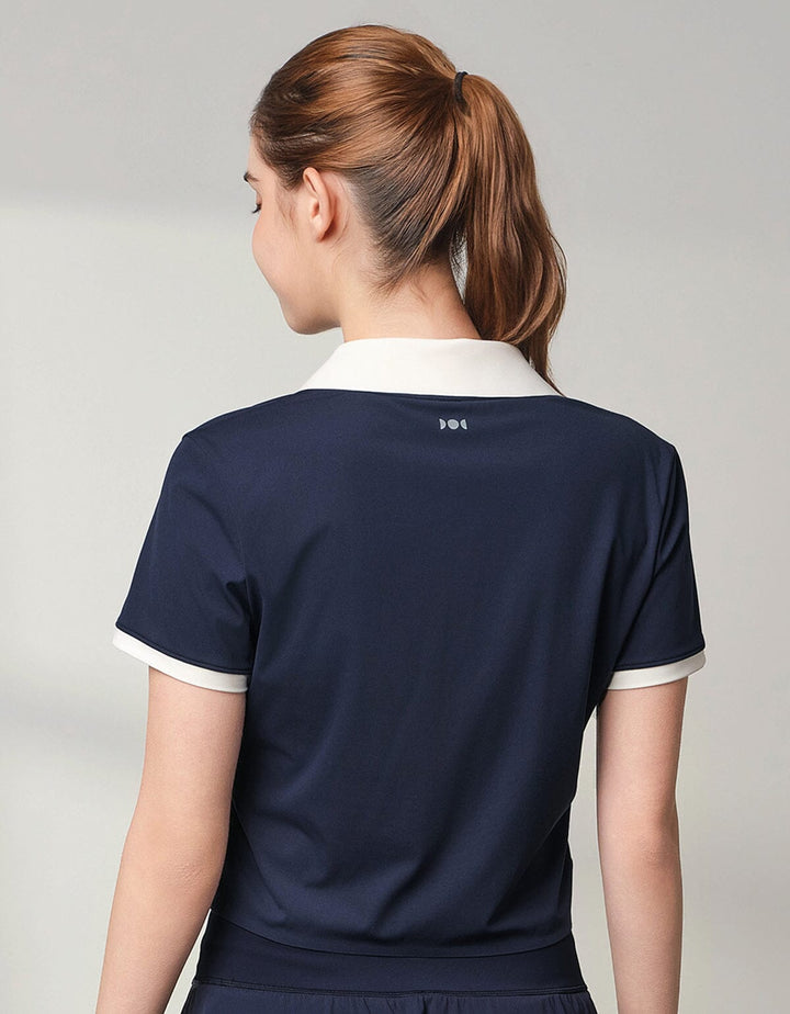 FLOAT Polo Slim Fit Contrast Crop Short Sleeve Short Sleeve Her own words SPORTS 