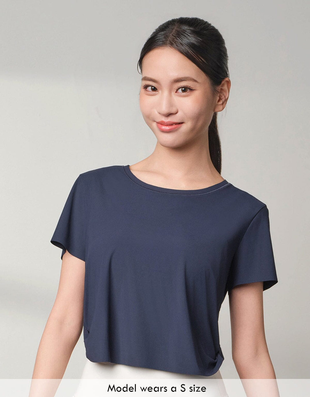 HOW-AIRY Slim-fit Ribbed Breathable Crop Short Sleeve Short Sleeve Her own words SPORTS 