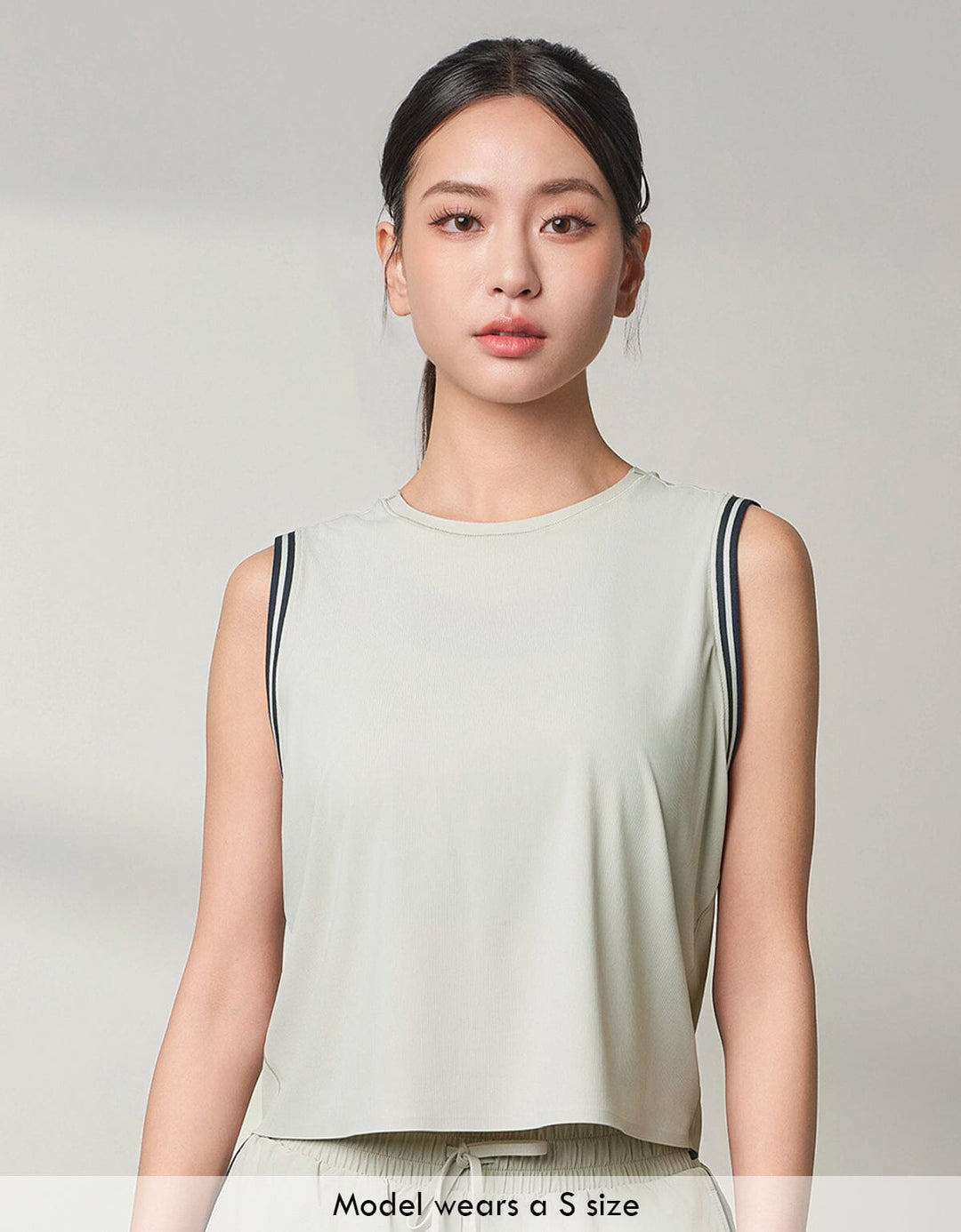 HOW-AIRY Ribbed Contrast Color Elastic Tank Top Tops Her own words SPORTS 