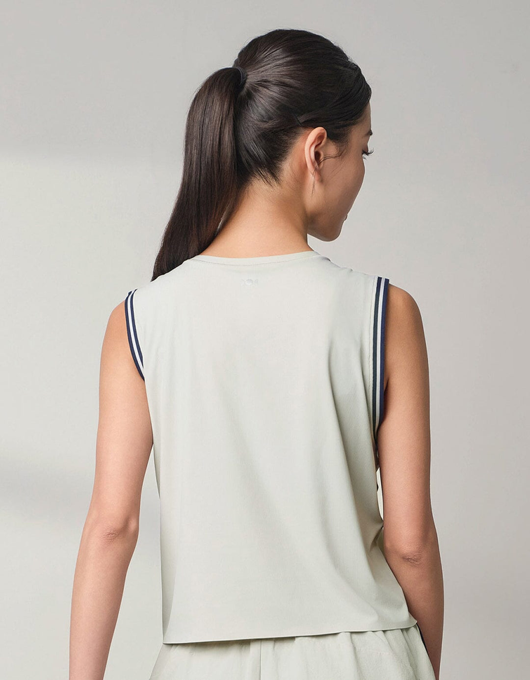 HOW-AIRY Ribbed Contrast Color Elastic Tank Top Tops Her own words SPORTS 
