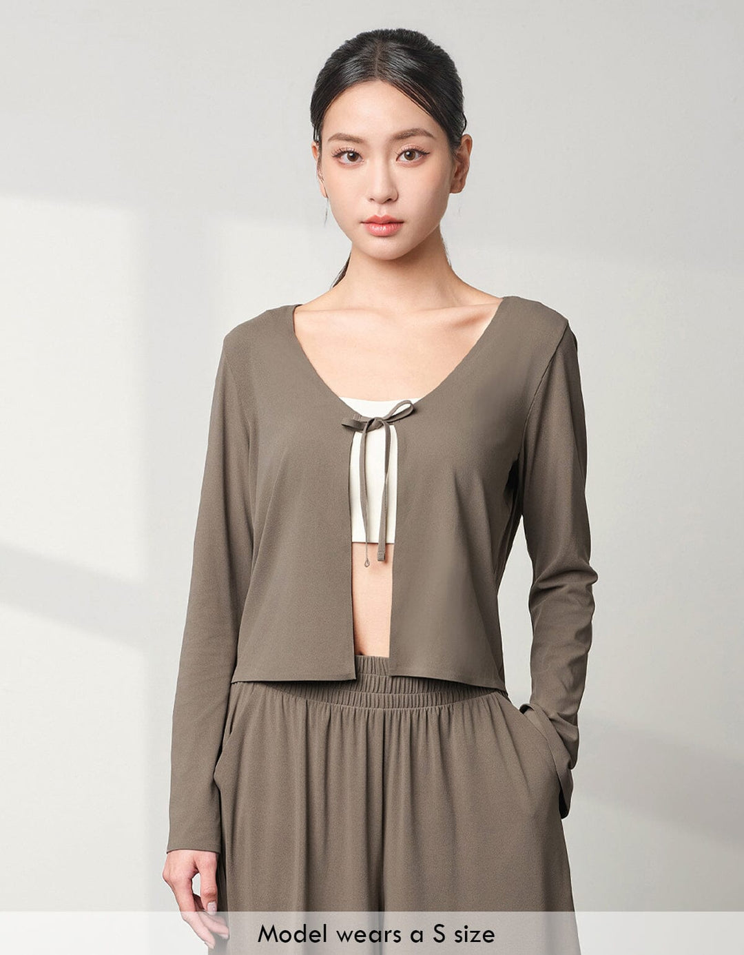 Skin Soft Tie-Front Cardigan Jacket Her own words SPORTS 