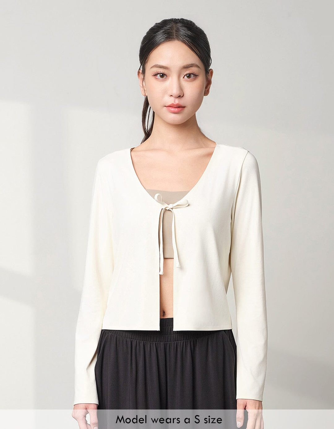 Skin Soft Tie-Front Cardigan Jacket Her own words SPORTS 