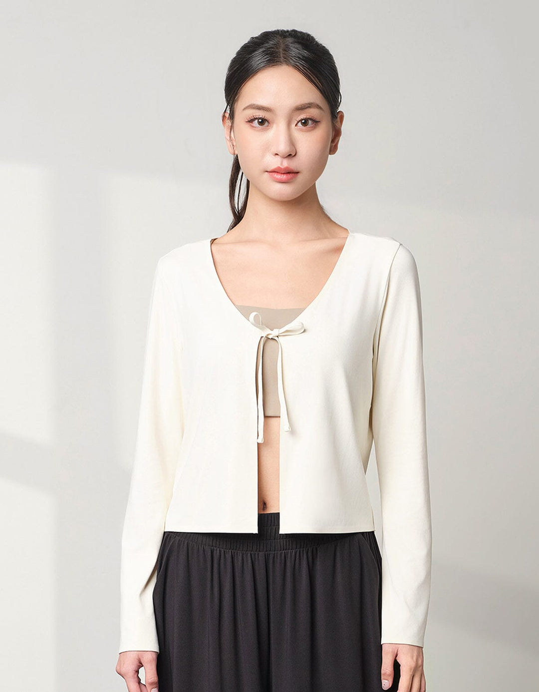 Skin Soft Tie-Front Cardigan Jacket Her own words SPORTS 