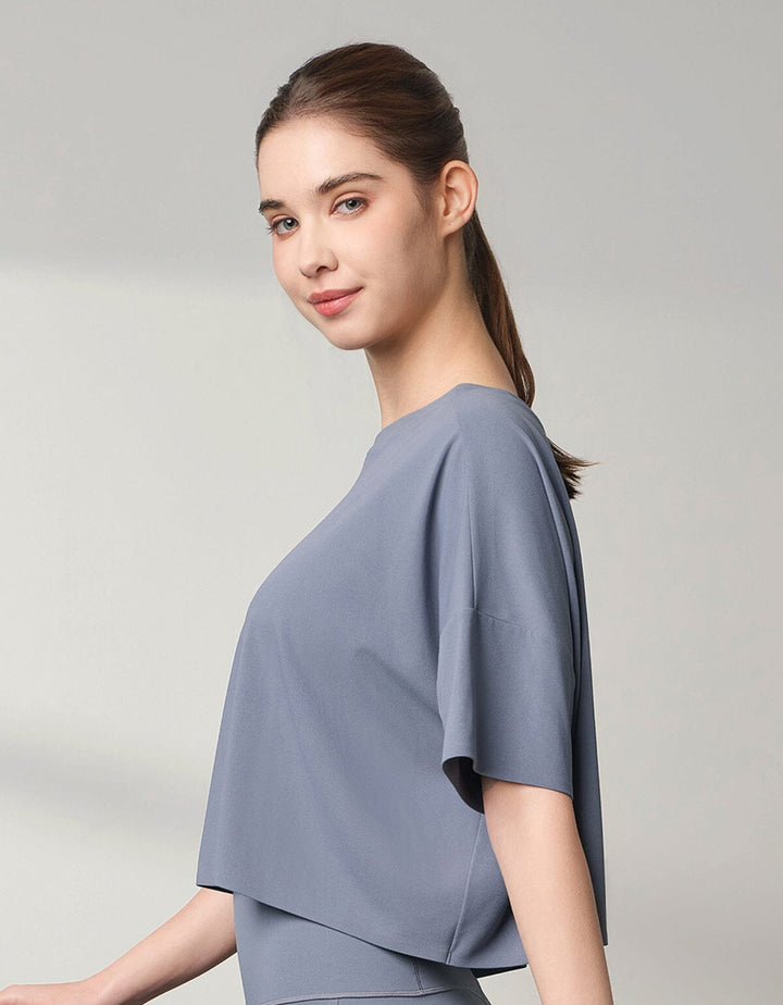 Skin Soft Oversized Crop Short Sleeve Crop Top Her own words SPORTS 