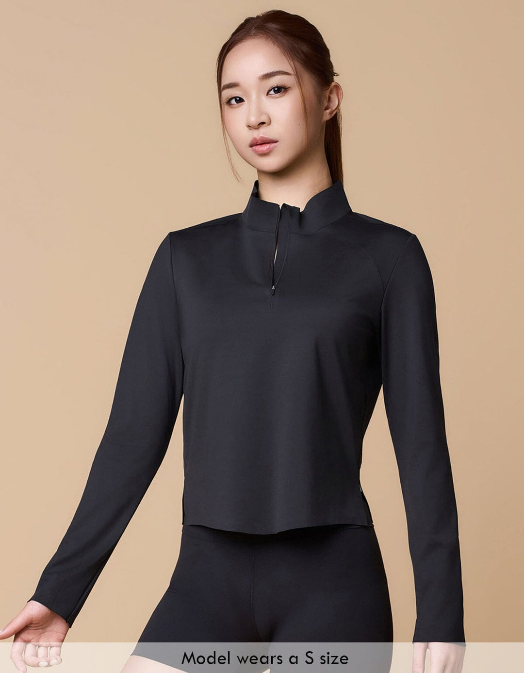 HOW-CONTROLLED Half Zip Long Sleeve Tops Her own words SPORTS 