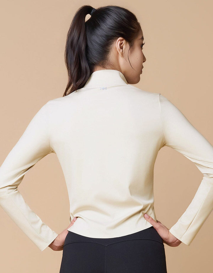 HOW-CONTROLLED Half Zip Long Sleeve Tops Her own words SPORTS 