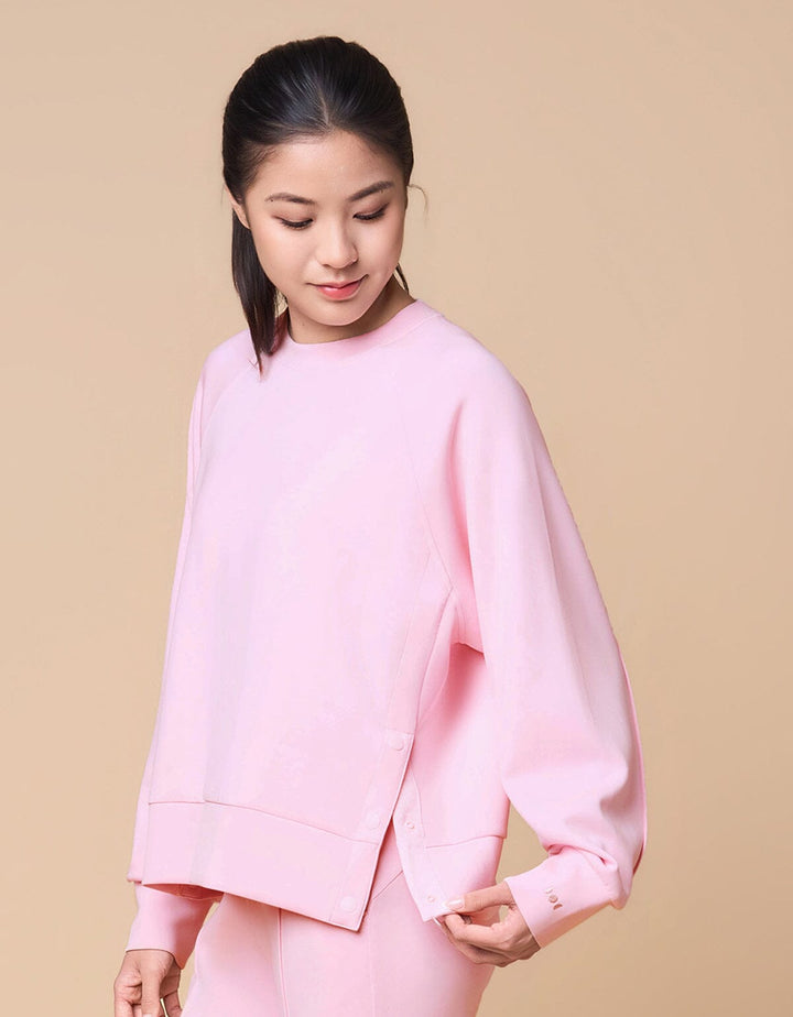 COZY TENCEL Long Sleeve Loose Fit Pullover Long Sleeve Her own words SPORTS Barely Pink S 