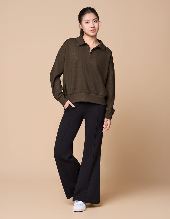 COZY TENCEL Draw Sting Flare Leg Pants Flare Her own words SPORTS 