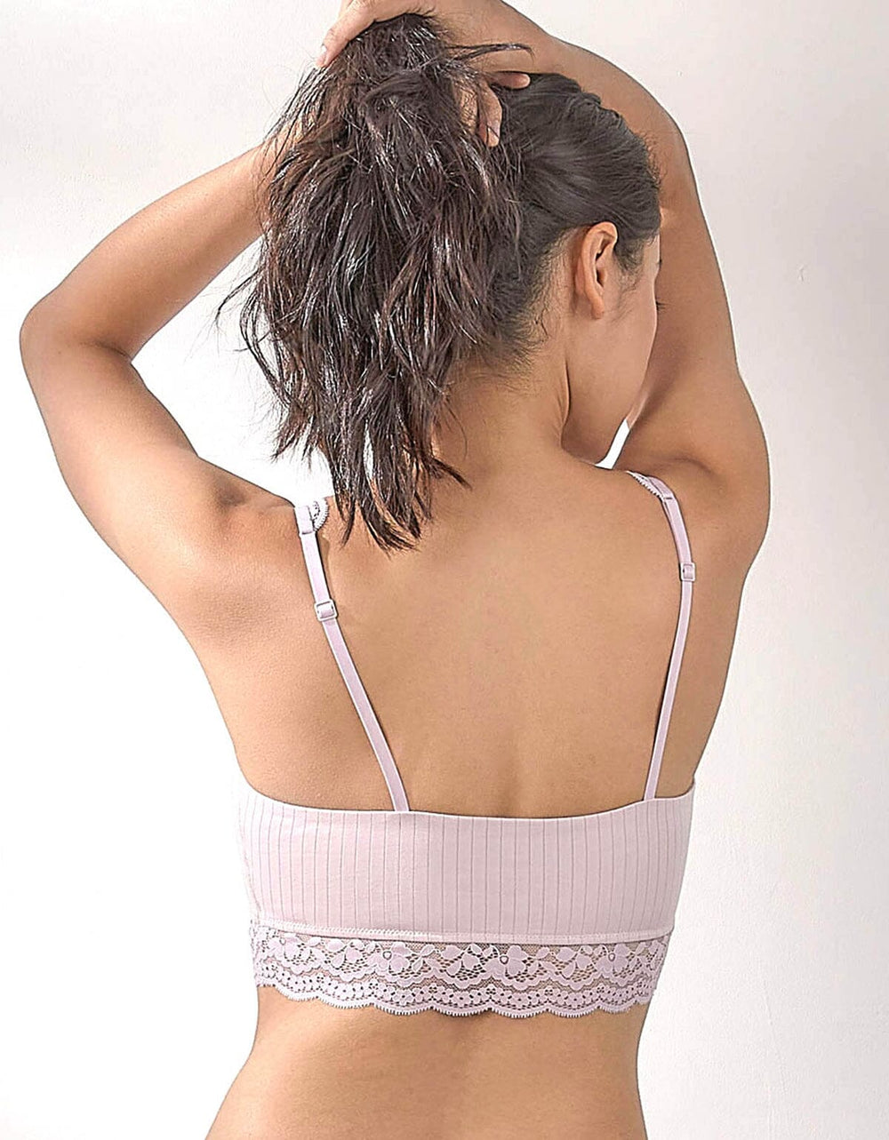 COTTON Longline Bra Top Bra Her own words Light Particle XS 