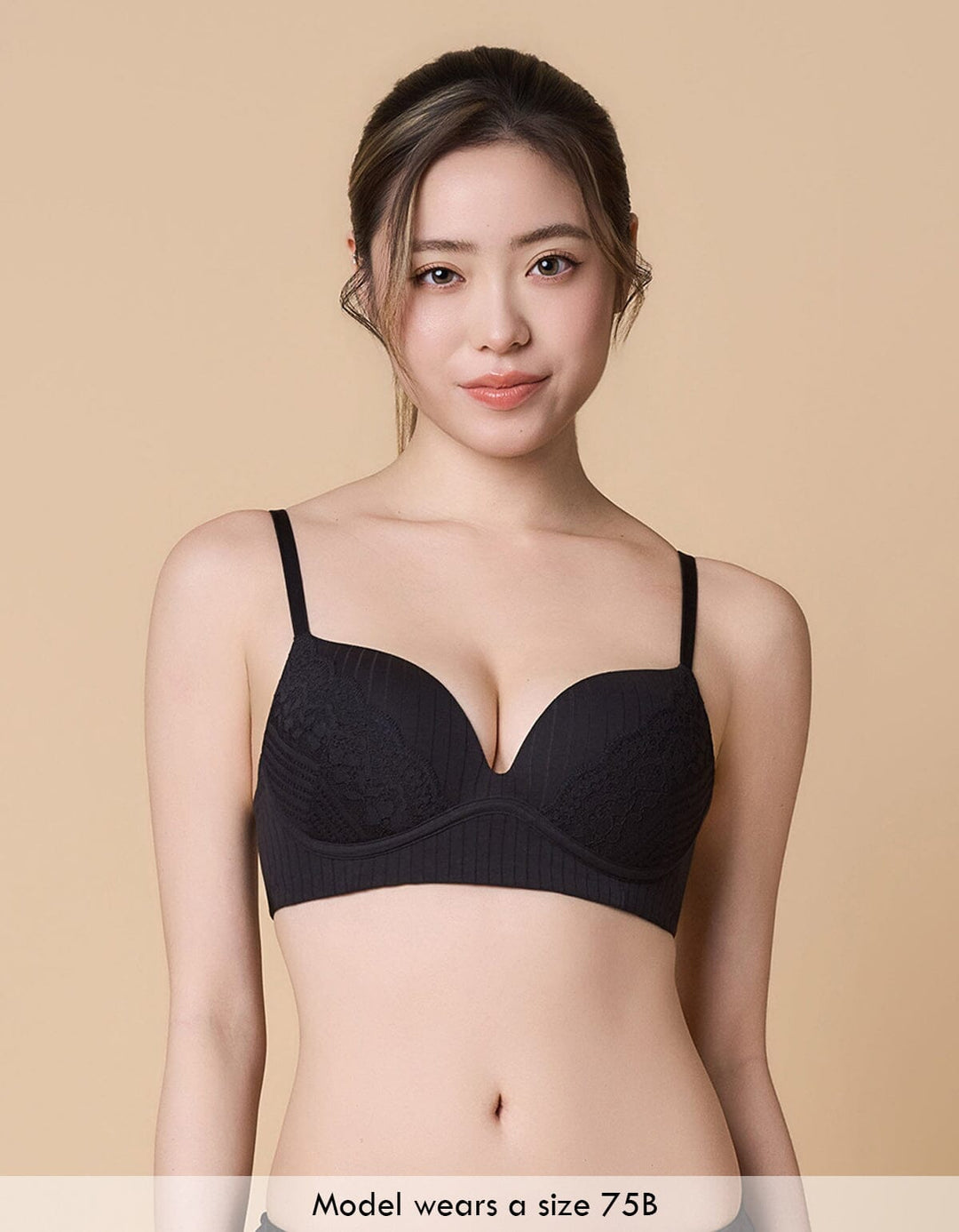 W-Shape Support Non Wired Push Up Cotton Bra Bra Her own words 