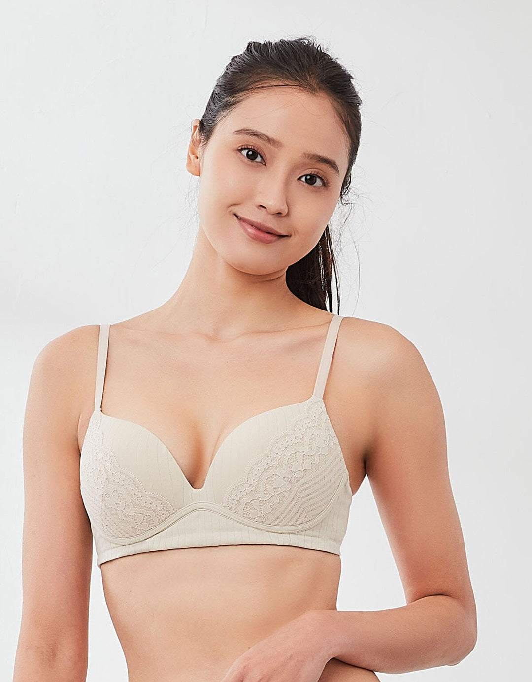 W-Shape Support Non Wired Push Up Cotton Bra Bra Her own words 