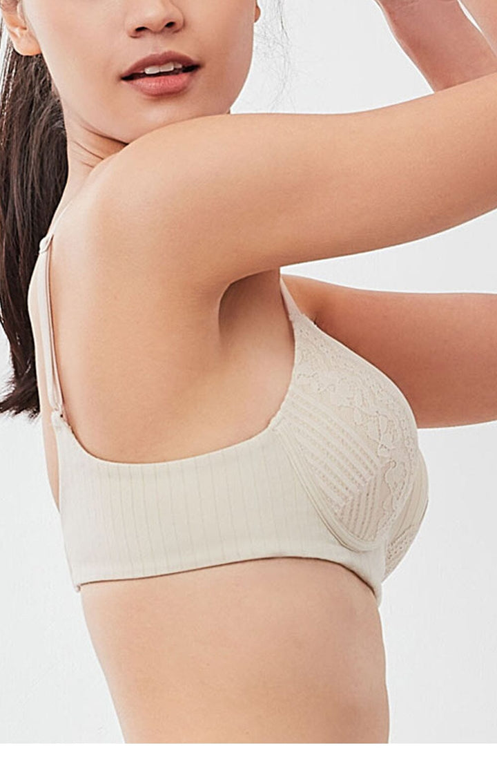 W-Shape Support Non Wired Push Up Cotton Bra Bra Her own words 