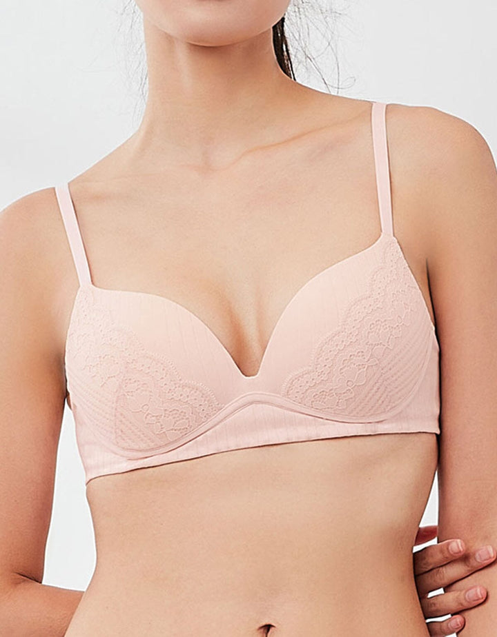 W-Shape Support Non Wired Push Up Cotton Bra Bra Her own words 
