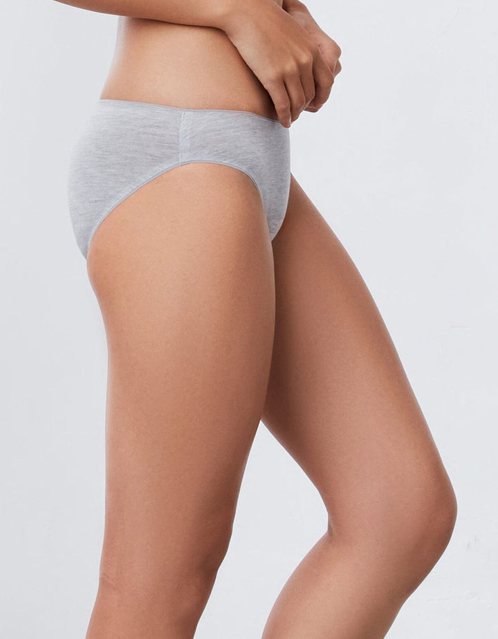 ORGANIC COTTON Bikini Panty Panty Her own words Grey Melange S 